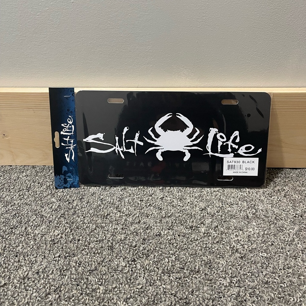 Salt Life License Plate Crab